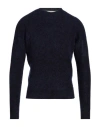 Filippo De Laurentiis Man Sweater Black Size 36 Mohair Wool, Merino Wool, Polyamide, Elastane In Blue