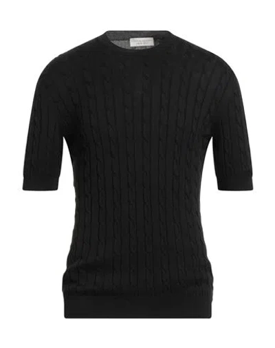 Filippo De Laurentiis Man Sweater Black Size 42 Cotton