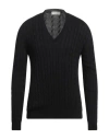 Filippo De Laurentiis Man Sweater Black Size 42 Cotton In Black