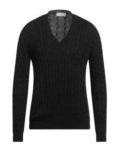 Filippo De Laurentiis Man Sweater Black Size 42 Cotton