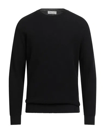 Filippo De Laurentiis Man Sweater Black Size 44 Merino Wool