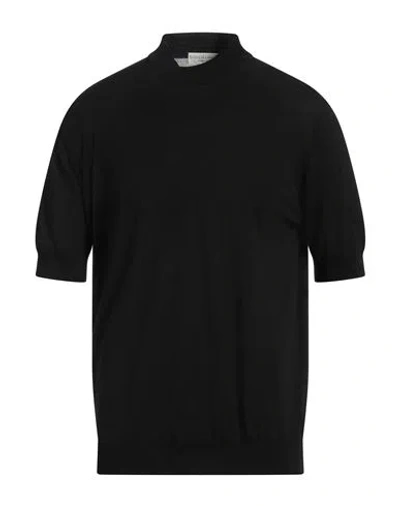 Filippo De Laurentiis Man Sweater Black Size 48 Cotton In Black