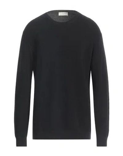 Filippo De Laurentiis Man Sweater Black Size 48 Merino Wool In Black