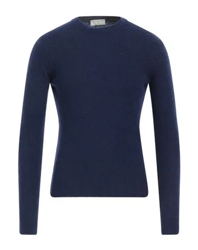 Filippo De Laurentiis Man Sweater Blue Size 36 Merino Wool, Cashmere, Polyamide