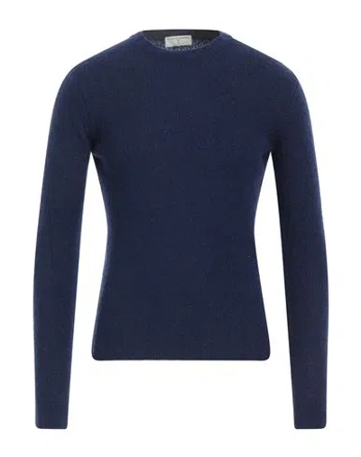 Filippo De Laurentiis Man Sweater Blue Size 36 Merino Wool, Cashmere, Polyamide In Blue