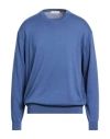 Filippo De Laurentiis Man Sweater Blue Size 46 Cotton