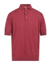 Filippo De Laurentiis Man Sweater Brick Red Size 44 Cotton