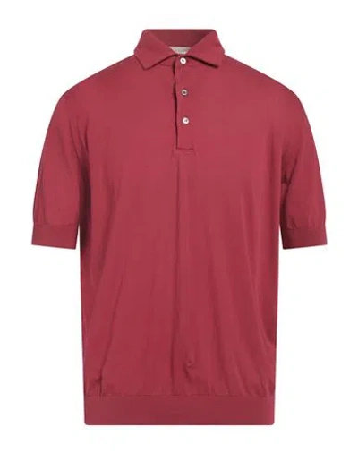 Filippo De Laurentiis Man Sweater Brick Red Size 44 Cotton In Red