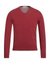 Filippo De Laurentiis Man Sweater Brick Red Size 46 Cotton In Red
