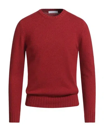 Filippo De Laurentiis Man Sweater Brick Size 42 Cashmere In Red