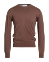Filippo De Laurentiis Man Sweater Brown Size 34 Cotton In Brown