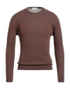 Filippo De Laurentiis Man Sweater Brown Size 38 Cotton