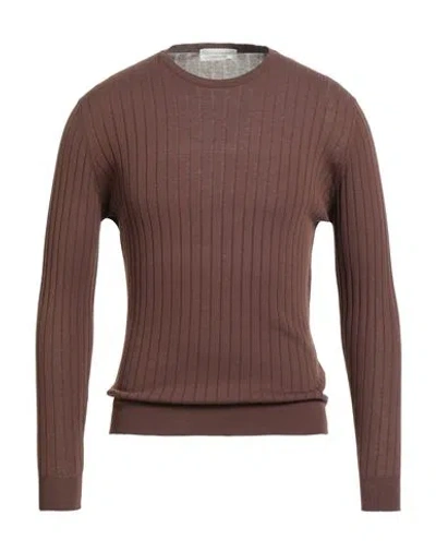 Filippo De Laurentiis Man Sweater Brown Size 38 Cotton In Brown