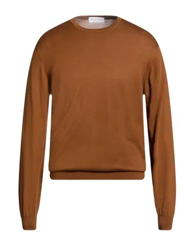 Filippo De Laurentiis Man Sweater Brown Size 40 Cotton
