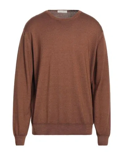 Filippo De Laurentiis Man Sweater Brown Size 48 Wool