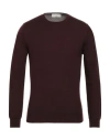 Filippo De Laurentiis Man Sweater Burgundy Size 38 Merino Wool In Red