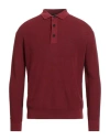 Filippo De Laurentiis Man Sweater Burgundy Size 42 Cotton