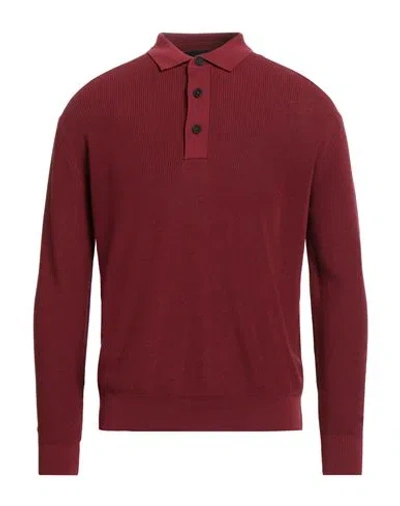 Filippo De Laurentiis Man Sweater Burgundy Size 42 Cotton