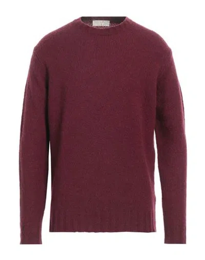 Filippo De Laurentiis Man Sweater Burgundy Size 44 Merino Wool, Cashmere, Polyamide