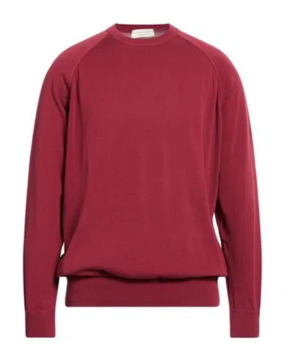 Filippo De Laurentiis Man Sweater Burgundy Size 46 Cotton In Red