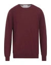 Filippo De Laurentiis Man Sweater Burgundy Size 50 Cotton In Burgundy