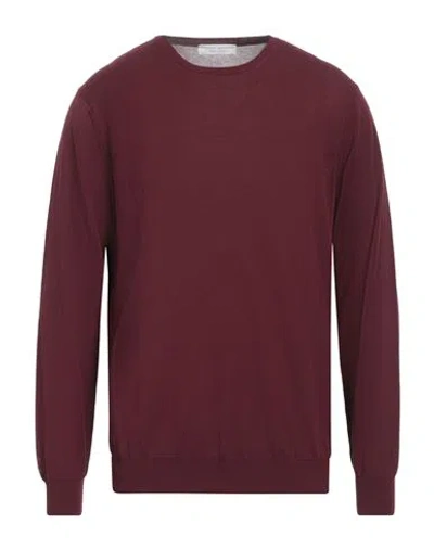 Filippo De Laurentiis Man Sweater Burgundy Size 50 Cotton