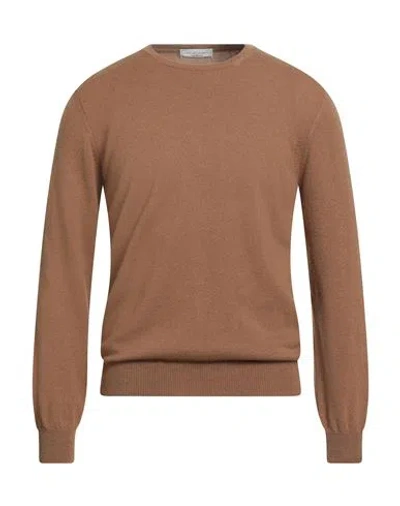 Filippo De Laurentiis Man Sweater Camel Size 38 Cashmere In Brown