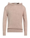 Filippo De Laurentiis Man Sweater Camel Size 38 Cotton In Beige