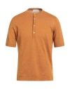 Filippo De Laurentiis Man Sweater Camel Size 42 Cotton