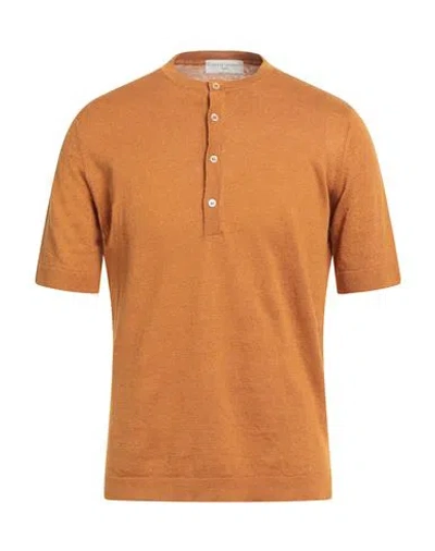 Filippo De Laurentiis Man Sweater Camel Size 42 Cotton