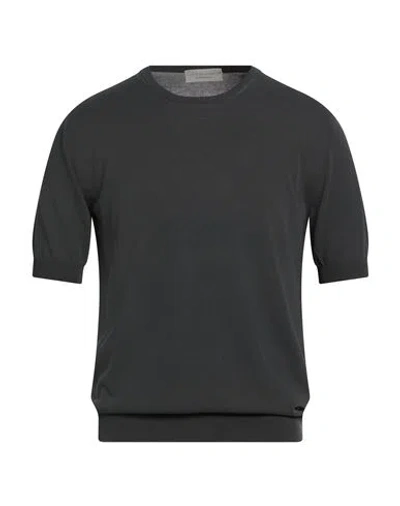 Filippo De Laurentiis Man Sweater Charcoal Size 36 Cotton In Gray