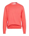 Filippo De Laurentiis Man Sweater Coral Size 44 Cotton In Red