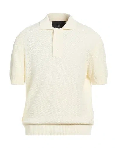Filippo De Laurentiis Man Sweater Cream Size 42 Cotton In White