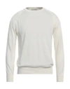 Filippo De Laurentiis Man Sweater Cream Size 42 Cotton In White