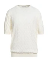 Filippo De Laurentiis Man Sweater Cream Size 46 Cotton In White