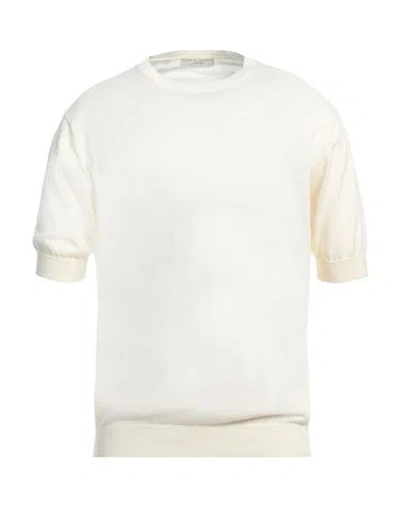 Filippo De Laurentiis Man Sweater Cream Size 46 Cotton In White