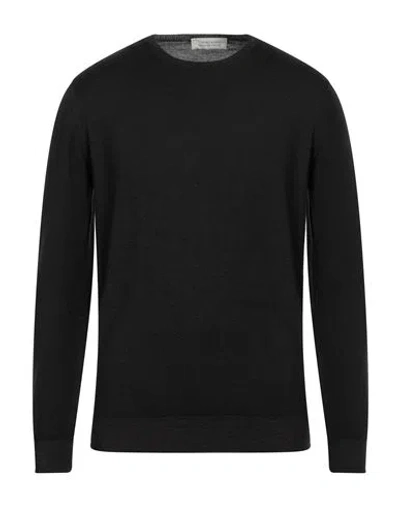 Filippo De Laurentiis Man Sweater Dark Brown Size 40 Merino Wool In Black