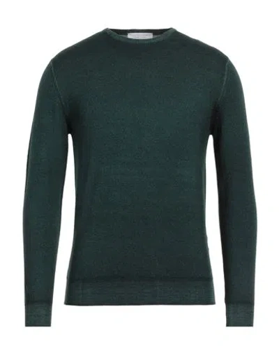 Filippo De Laurentiis Man Sweater Dark Green Size 36 Merino Wool