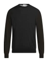 Filippo De Laurentiis Man Sweater Dark Green Size 40 Super 140s Wool, Silk, Cashmere In Black