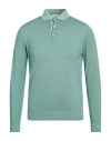 Filippo De Laurentiis Man Sweater Green Size 38 Merino Wool