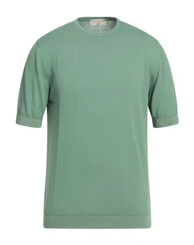 Filippo De Laurentiis Man Sweater Green Size 40 Cotton In Green