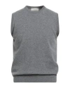Filippo De Laurentiis Man Sweater Grey Size 36 Merino Wool, Cashmere