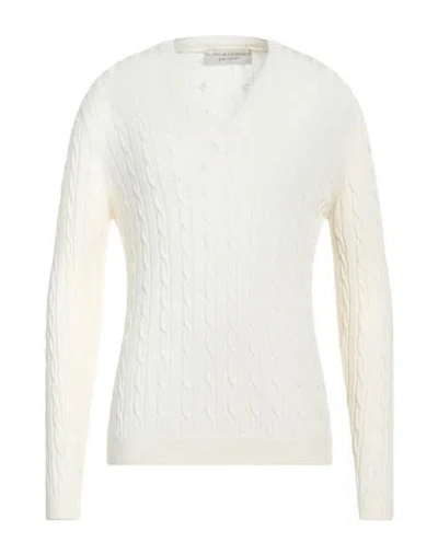Filippo De Laurentiis Man Sweater Ivory Size 40 Cotton In White