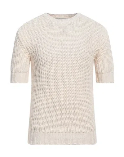 Filippo De Laurentiis Man Sweater Ivory Size 40 Cotton In White