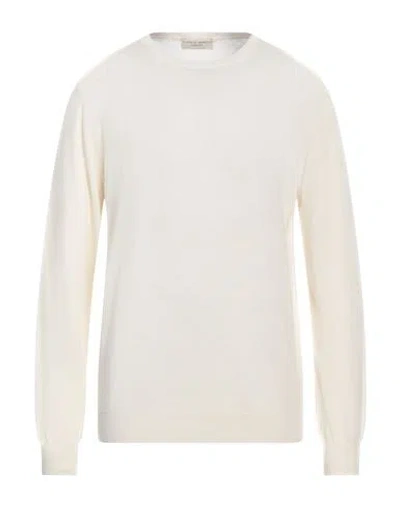 Filippo De Laurentiis Man Sweater Ivory Size 42 Cashmere In White
