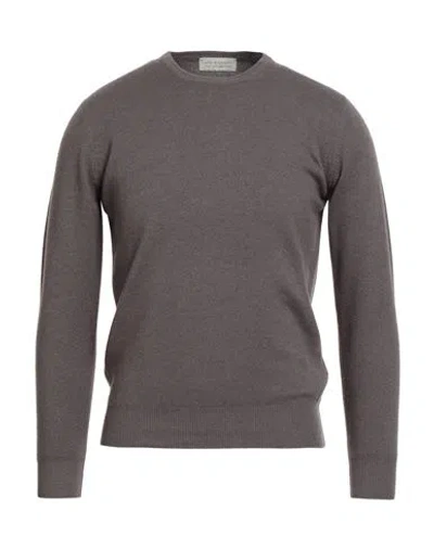 Filippo De Laurentiis Man Sweater Khaki Size 36 Merino Wool, Silk, Cashmere In Neutral