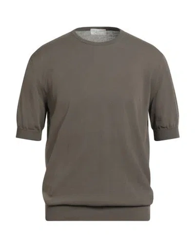 Filippo De Laurentiis Man Sweater Khaki Size 42 Cotton In Brown