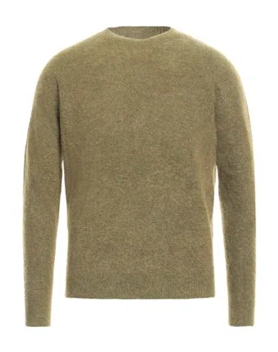 Filippo De Laurentiis Man Sweater Khaki Size 42 Mohair Wool, Merino Wool, Polyamide, Elastane In Neutral