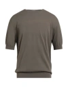 Filippo De Laurentiis Man Sweater Khaki Size 46 Cotton In Gray