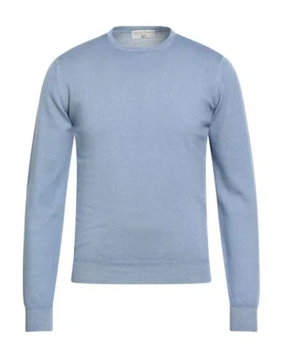 Filippo De Laurentiis Man Sweater Light Blue Size 36 Merino Wool